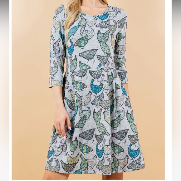 LA Soul Dresses & Skirts - Cute Chicken Print Dress